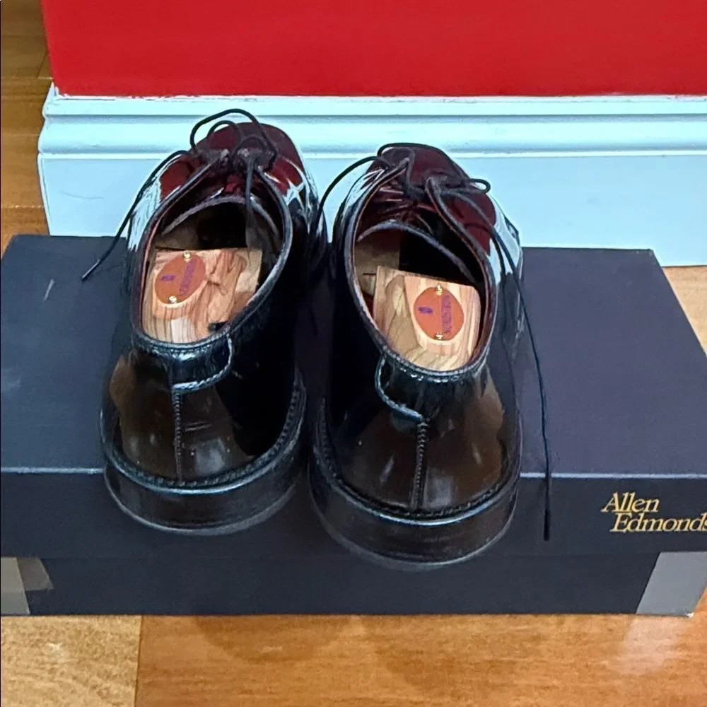 Allen Edmonds Mens Allen Spencer ‎ Patent Leather Oxford Dress Shoes Size 8.5